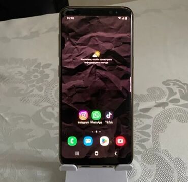 samsung galaxy s8 ekrani: Samsung Galaxy S8, 64 GB, rəng - Qara, Barmaq izi