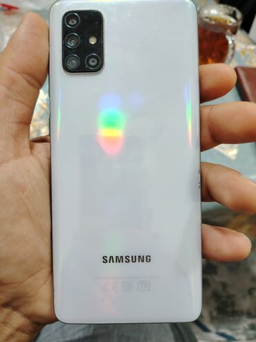 samsung e400: Samsung Galaxy A71, 128 GB, rəng - Ağ