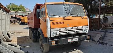 зил 131 кунг: КамАЗ самосвал, 6x4 (трёхосный), оранжевая кабина, металлический кузов — 4