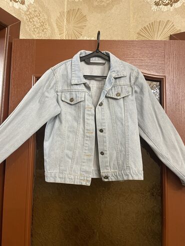джинсовая куртка мужская: Детская джинсовая куртка подойдет на 10-12лет