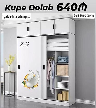 paltar qarderobu: Dolab yeni qarderob paltar dolabı güzgüsüz reng seçimi var — 1