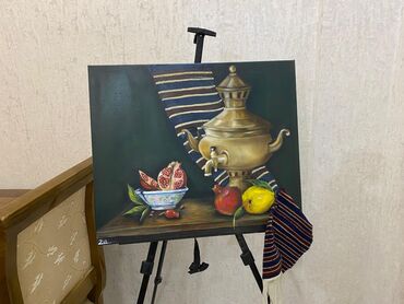 çeşqa şəkilləri: Yağlı boya tablo – natyurmort kompozisiya - Mövzu: Şərq motivli