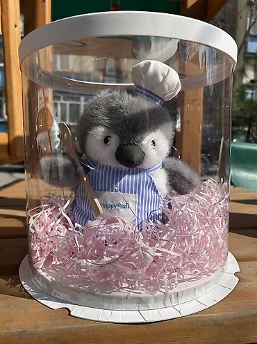 Подарки и сувениры: Подарочные композиции в прозрачном шаре с мягкой игрушкой - — 18