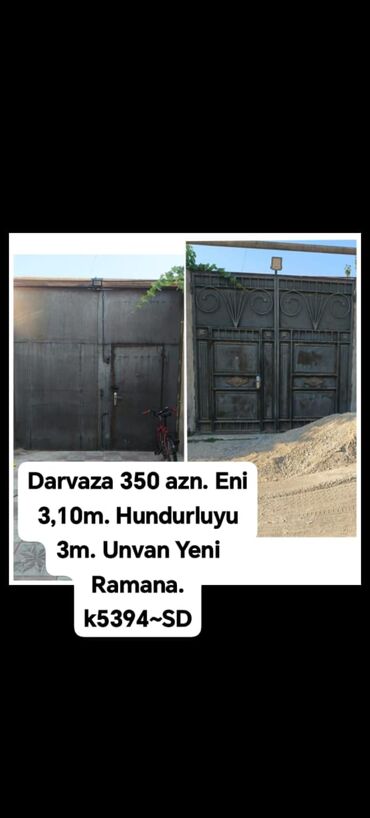 dəmir darvaza işlənmiş: Darvazalar və aksesuarlar, İşlənmiş, Mexaniki, Ünvandan götürmə, Ödənişli çatdırılma