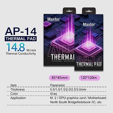 hdd disk 500gb: CPU thermal pad Maxtor AP-14 120*120*1.0mm Maxtor AP-14, CPU və — 3