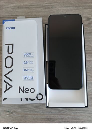 телефон tecno: Tecno Pova Neo, Колдонулган, 64 ГБ, түсү - Көк