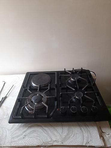 ev sobasi: 4 gözlü quraşdırılan qaz plitəsi - Kombinə edilmiş panel: 3 qaz ocağı — 1
