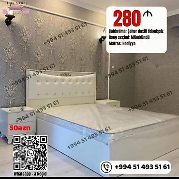 Çarpayılar: Yeni, İkinəfərlik çarpayı, Bazalı, Matras ilə, Siyirməsiz, Azərbaycan — 6