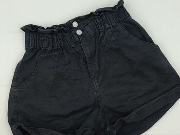 krótkie czarne spodenki z wysokim stanem: Shorts for women, L (EU 40)