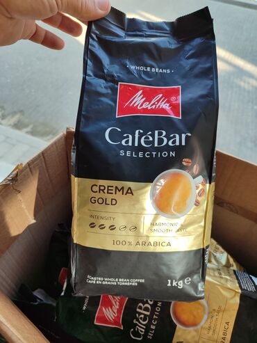 Ət və dəniz məhsulları: Melitta CaféBar Selection Crema Gold dənəli qəhvəsi zəngin və dolğun