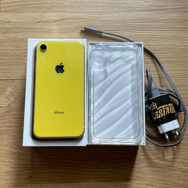 Apple iPhone: IPhone Xr, 64 GB, Sarı, Zəmanət, Face ID, Sənədlərlə