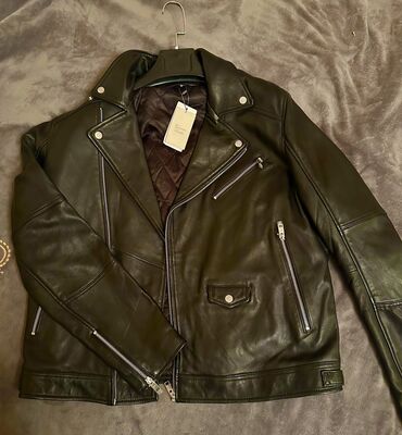 куртки button турция: Кожаная куртка, Косуха, Натуральная кожа, Оверсайз, XL (EU 42)
