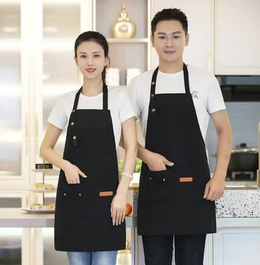 Спецодежда: Холщовый фартук для ресторана, персонализированный с печатью логотипа — 18