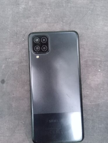 telefon a12: Samsung Galaxy A12, 32 ГБ, цвет - Черный, Гарантия, Отпечаток пальца, Две SIM карты
