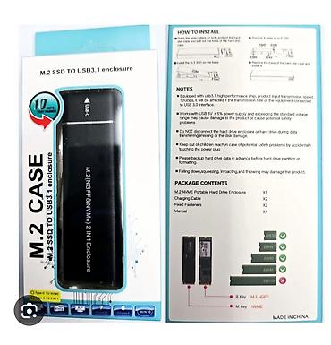 копия: Корпус для SSD M.2 → USB 3.1 (Type‑C), 2‑в‑1 для M.2 NGFF (SATA) и M.2 — 1