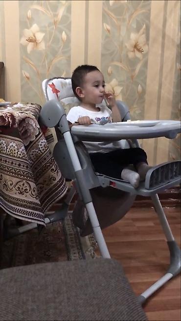 uşaq mətbəx: Uşaq yemək stulu - Rəng: boz-ağ tonlarında - Yumşaq bel və oturacaq — 1
