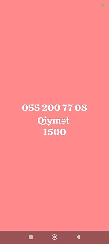 Xidmət: Nömrə satışı Təklif olunan mobil nömrə: 055 200 77 08 lalafo.az -da Xidmət: Nömrə satışı Təklif olunan mobil nömrə: 055 200 77 08