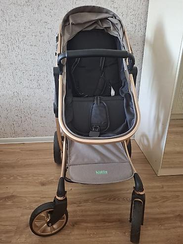 çilek beşik: Kidilo uşaq arabası platinium collection kofe renginde cox az istifade — 8