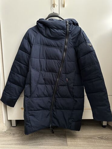 купить куртку женскую в бишкеке: Пуховик, По колено, С капюшоном, Оверсайз, L