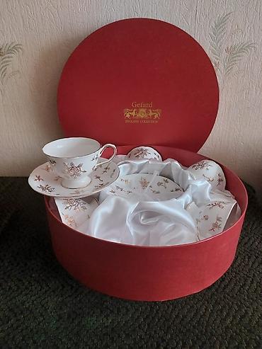 gefard: Çay dəsti, rəng - Ağ, Farfor, 6 nəfərlik — 1