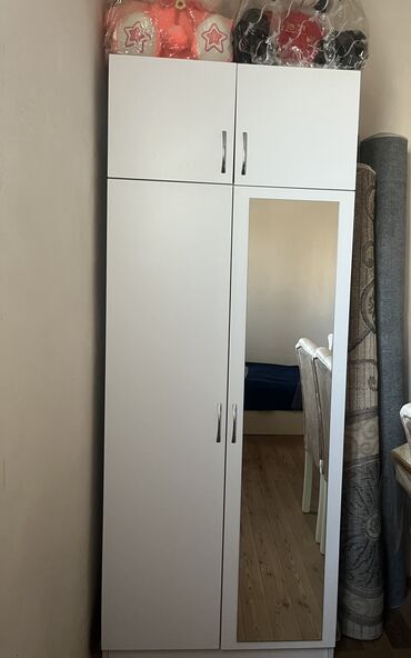 Dolablar: İşlənmiş, 2 qapılı Düz dolab, Qarderob, paltar dolabı