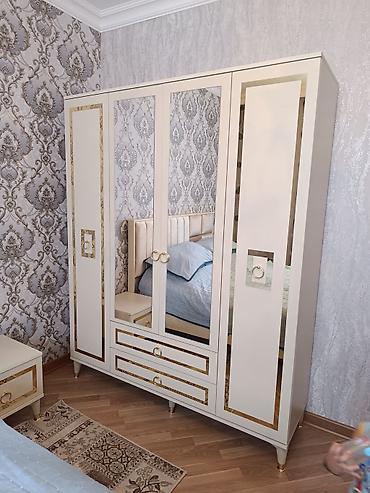 laminar: Yeni, 4 qapılı, Güzgülü, Bej, Açılan, Düz dolab — 5