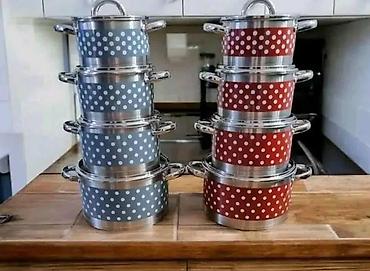 serpe za kuhanje: Set Inox šerpi 4 u kompletu 8BVS - 7000 din - Pogodne za sve podloge i — 1