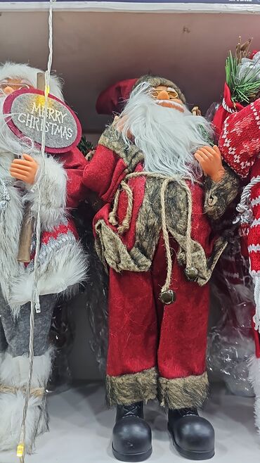 Yeni il oyuncaqları və bəzəkləri: Məhsul kodu sm-510018 Hündürlük 30 cm Şaxta baba kukla mişkası Diqqət — 9