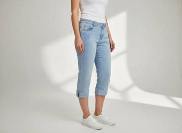 jeans cargo: Miaoni, Jeansy damskie, rozmiar M