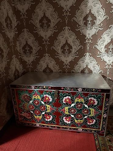 полки мебель: Росписной деревянный сундук/ларь с крышкой - Материал: дерево — 1