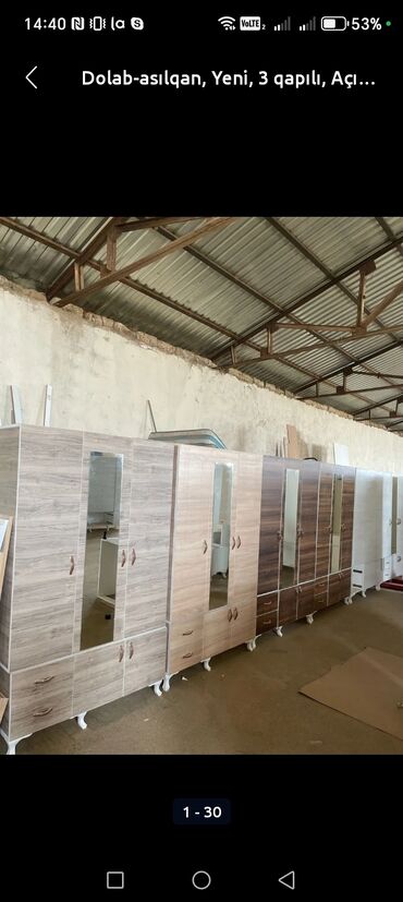 Dolablar: Yeni, 3 qapılı Düz dolab, Dolab-asılqan — 2