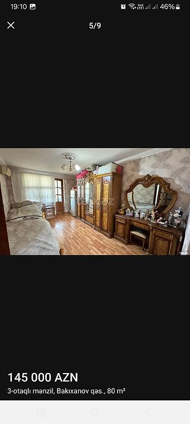 razin: Bakı, Bakıxanov qəs., 3 otaqlı, Köhnə tikili, m. Neftçilər, 80 kv. m — 6