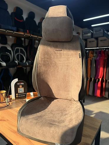 Чехлы и накидки на сиденья: Чехлы Алькантара, цвет - Серый, Новый — 2