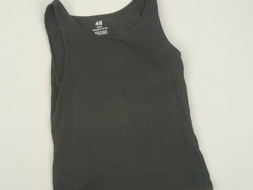 czarny crop top na ramiączka: Майка, H&M, 10 р., 134-140 см, стан - Дуже гарний