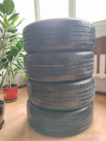 Шины: Шины 215 / 55 / R 17, Лето, Б/у, Комплект, Легковые, Hankook — 1