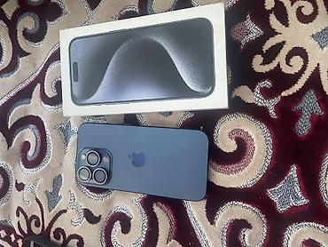 Apple iPhone: IPhone 15 Pro, Б/у, 128 ГБ, Blue Titanium, Коробка, 86 % — 1