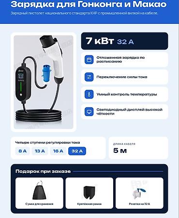 mini jack: Портативная зарядка для электромобиля, 7 кВт (32 А) Основные — 2