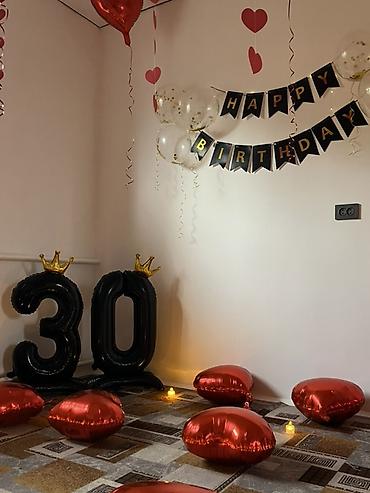 цифры на день рождения: Комплект декора для дня рождения в стиле “Happy Birthday 30” Состав — 4