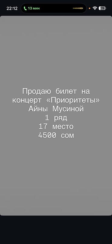 цены на горки в зал: Продаю билет на концерт «Приоритеты» Айны Мусиной 1 ряд 17 место 4500 — 1