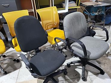 Ofis və oyun kresloları: İşlənmiş, Təkərli, Qolları tənzimlənmir, Parça — 6