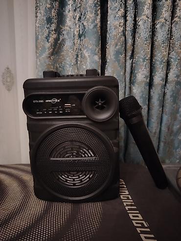 100 mahni yükle: Daşına bilən Bluetooth səs sistemi + mikrofon — 1