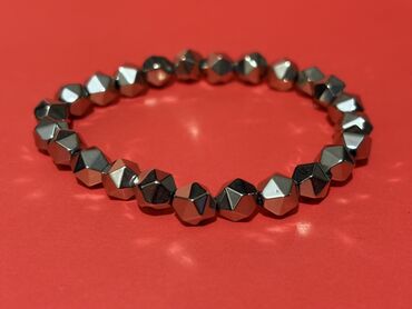 Bijuteriya dəstləri: Hematit daşlardan hazırlanmış bəzək dəsti - Tərkib: metalik parıltılı — 4