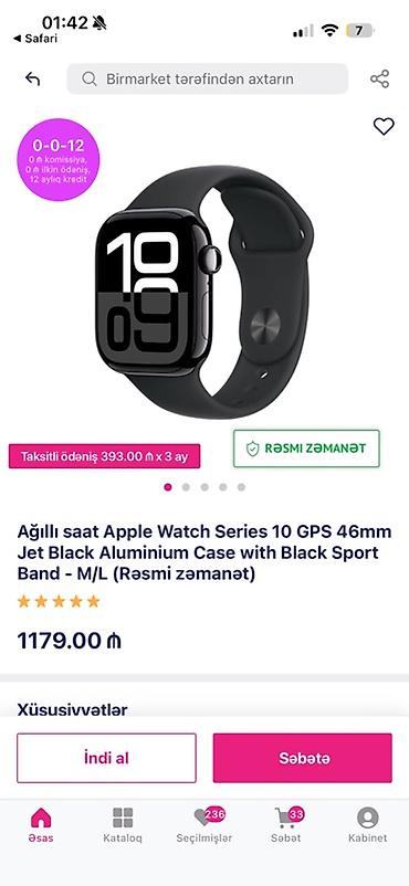 firon: Hec alinan gunden islenmeyib !!! Apple Watch Series 10 GPS 46mm – Jet — 1