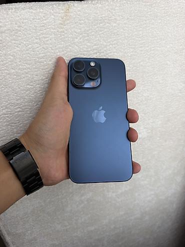Уюлдук телефондор жана аксессуарлар: IPhone 15 Pro Max, Колдонулган, 512 ГБ, Blue Titanium, 81 % — 2