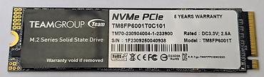 nvme m 2: Накопитель для ПК, Б/у, Team Group, SSD, 1 ТБ, Для ПК — 1