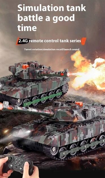 Ostalo: Nov RC tenk. Može da se kreće napred, nazad, levo. desno, da mu se — 1