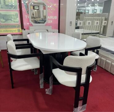 Masa və oturacaq dəstləri: Qonaq otağı üçün, Yeni, Açılmayan, Dördbucaq masa, 6 stul -da lalafo.az — 30 Masa və oturacaq dəstləri: Qonaq otağı üçün, Yeni, Açılmayan, Dördbucaq masa, 6 stul — 30
