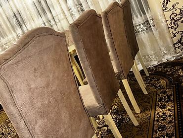 chair: Qonaq otağı üçün, İşlənmiş, Açılan, Oval masa, 6 stul — 8