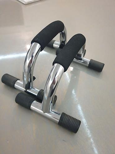Push-up dəstəyi (2 ədəd) - Material: parlaq xromlanmış möhkəm metal