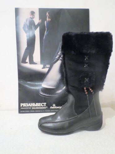 Çəkmələr: Ölçü: 39.5, rəng - Qara, Yeni — 5